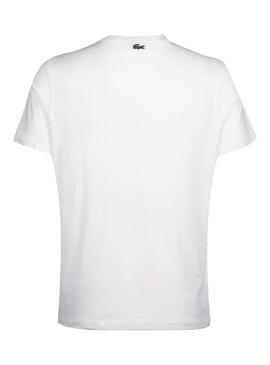 T-Shirt Lacoste Vintage Blanc pour Homme
