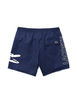 Slip de bain Lacoste Maxi Croco Bleu pour Homme