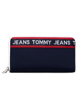 Portefeuille Logo Tommy Jeans Tape Bleu pour Femme