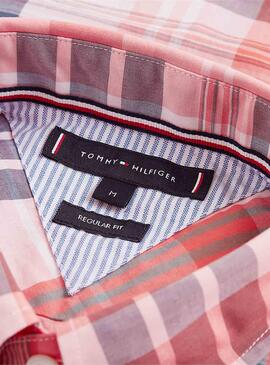 Chemise Tommy Hilfiger Large Check Rouge Homme