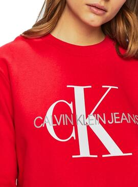 Sweat Calvin Klein Jumpsuitgram Logo Rouge Femme