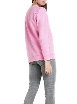 Sweat Calvin Klein Monogram Logo Rose Femme