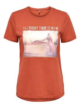 T-Shirt Only Naranja intérieur pour Femme