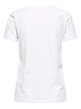 T-Shirt Only Lava Blanc pour Femme