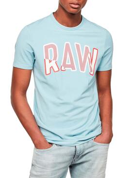 T-Shirt G-Star Multi Layer Bleu pour Homme