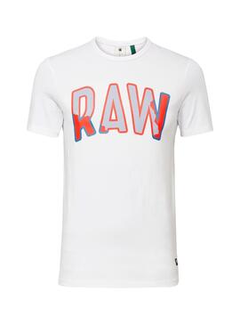 T-Shirt G-Star Multi Layer Blanc pour Homme
