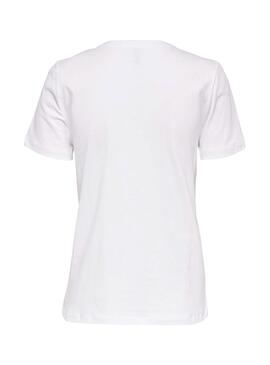 T-Shirt Only Liggy Blanc pour Femme