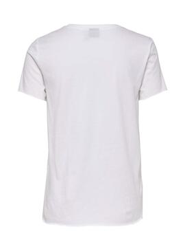 T-Shirt Only Penauts Blanc pour Femme
