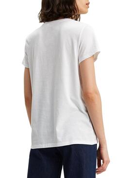 T-Shirt Levis Perfect Tee Large Blanc pour Femme