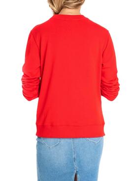 Sweat Lee Logo Rouge Femme