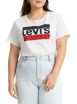 T-Shirt Levis Perfect Tee Plus Blanc pour Femme