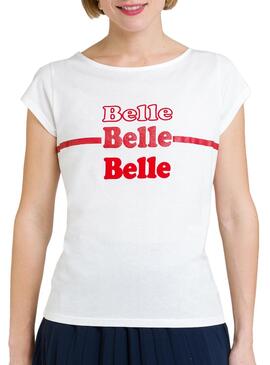 T-Shirt Naf Naf Belle Blanc pour Femme