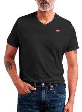 T-Shirt Levis VNeck Noire pour Homme