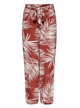 Pantalon Only Agustina Grenat pour Femme