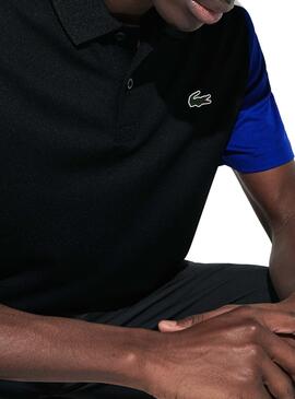 Polo Lacoste Sport Manchon Noire pour Homme