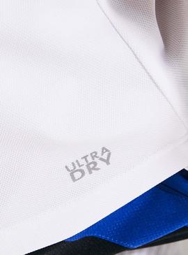 Polo Lacoste Block Ultra Dry Blanc et Bleu