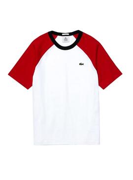 T-Shirt Lacoste Ranglan Rouge Femme et Homme
