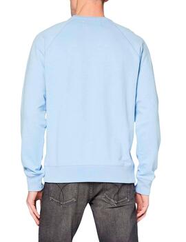 Sweat Calvin Klein Jeans Vegetal Bleu Homme