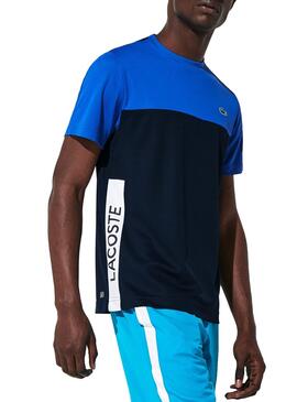 T-Shirt Lacoste Train Bleu Marin pour Homme