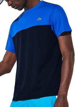 T-Shirt Lacoste Train Bleu Marin pour Homme