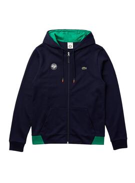 Sweat Lacoste Sport Roland Garros Print Bleu Marine