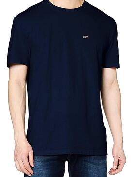 T-Shirt Tommy Jeans Basic Bleu pour Homme