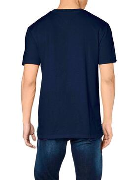 T-Shirt Tommy Jeans Basic Bleu pour Homme