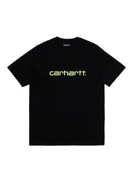 T-Shirt Carhartt Script Noire Neon pour Homme