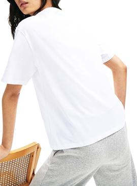 T-Shirt Lacoste surdimensionné Blanc pour Femme