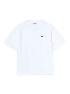 T-Shirt Lacoste surdimensionné Blanc pour Femme