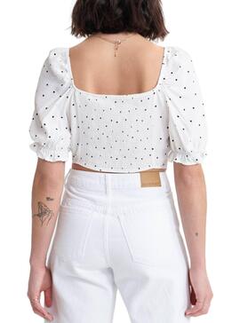 Top Superdry Quincy Blanc pour Femme