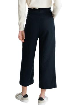 Pantalon Superdry Eden Lin Bleu Marine Femme