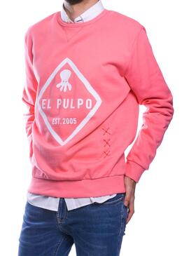 Sweat El Pulpo Logo Rombo Corail pour Homme