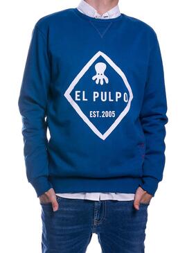 Sweat El Pulpo Logo Rombo Bleu pour Homme