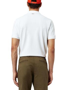 Polo Napapijri Elbas Blanc pour Homme