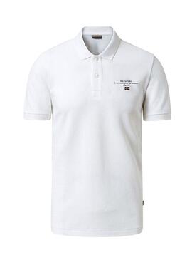 Polo Napapijri Elbas Blanc pour Homme