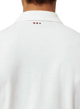 Polo Napapijri Elbas Blanc pour Homme