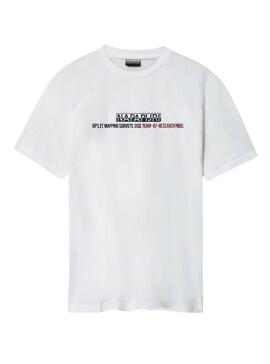 T-Shirt Napapijri Sastia Blanc pour Homme