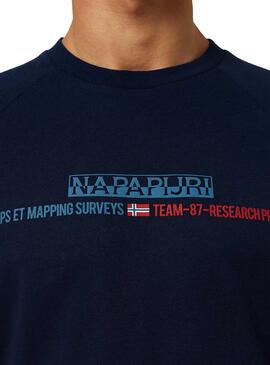 T-Shirt Napapijri Sastia Marin pour Homme