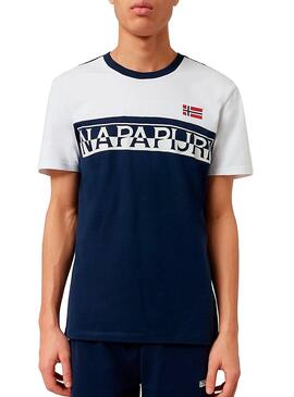 T-Shirt Napapijr Saras Bleu pour Homme