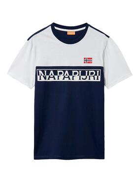 T-Shirt Napapijr Saras Bleu pour Homme