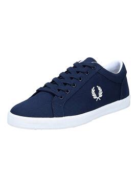 Baskets Fred Perry Baseline Bleu Marin Homme