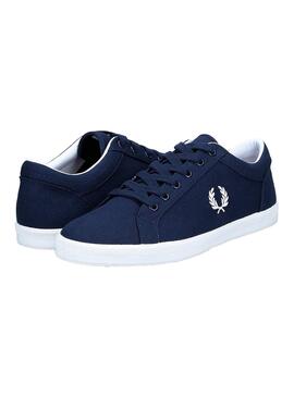 Baskets Fred Perry Baseline Bleu Marin Homme