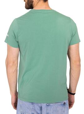 T-Shirt Norton Weiss Vert pour Homme