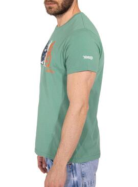 T-Shirt Norton Weiss Vert pour Homme