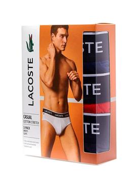Slip Lacoste Slip Tricolore pour Homme