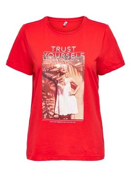T-Shirt Only Kia Rouge pour Femme
