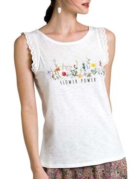 T-Shirt Naf Naf Flower Power pour Femme
