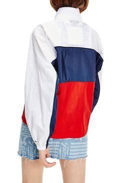 Parka Tommy Jeans Colorblock pour Femme