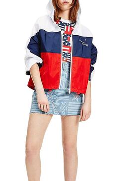 Parka Tommy Jeans Colorblock pour Femme